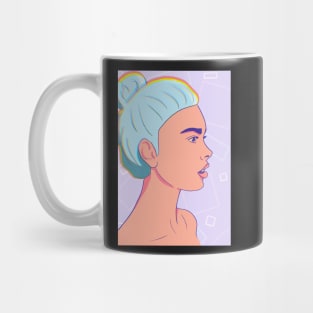 Blue Hair Woman Mug